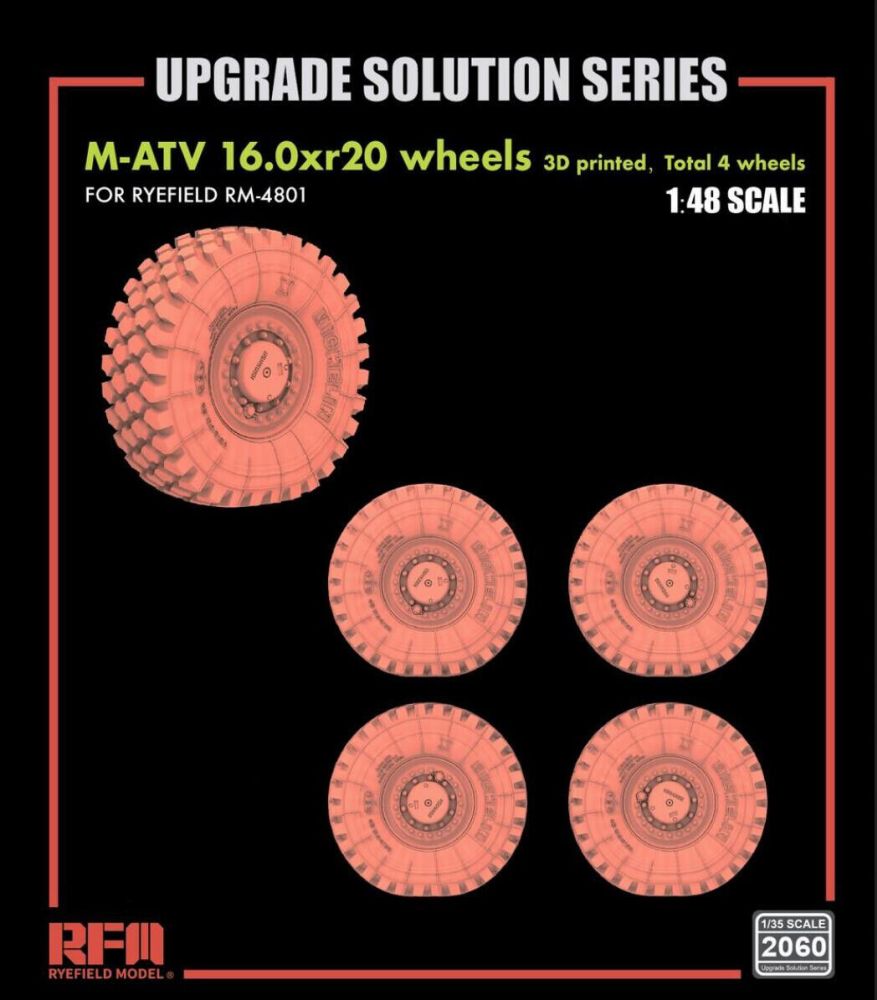 RFM M-ATV 16.0xr20 wheels (3D printed, Total 4 wheels) 1/48